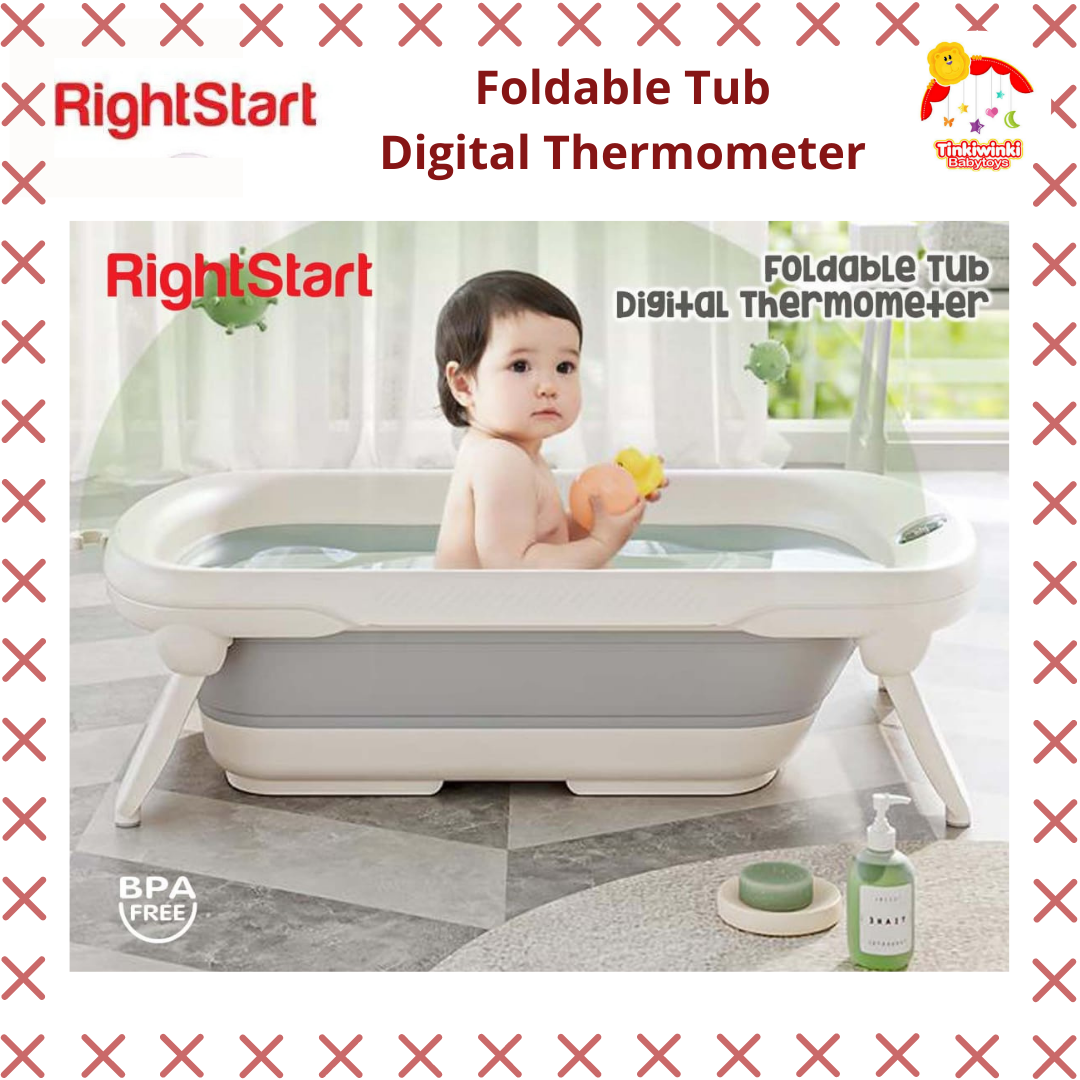 Right Start - Jumbo Whale Folding Bath Tub Digital Thermometer