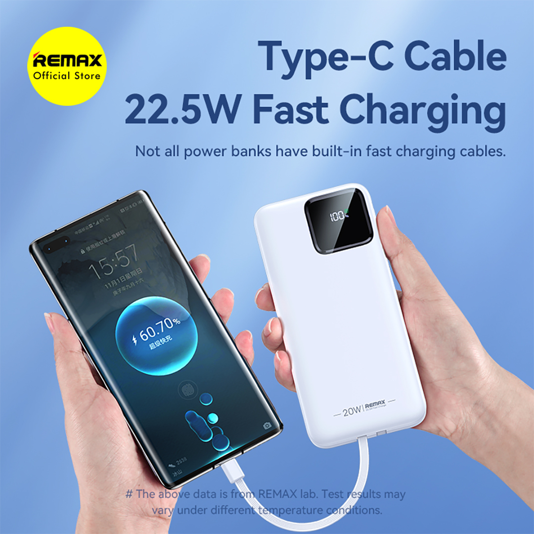 REMAX RPP-513 Powerbank Wireless 20000mAh PD 20W + QC 22.5W Fast Charging with LED Indikator Garansi