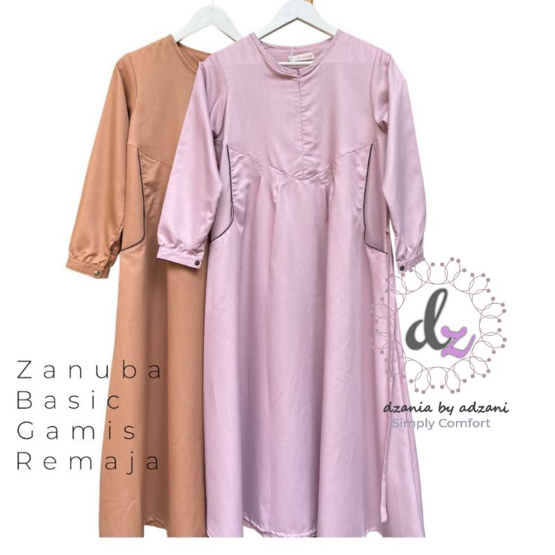 Dzania Gamis Basic Zanuba Gamis Remaja Katun Toyobo Premium Adem Lembut