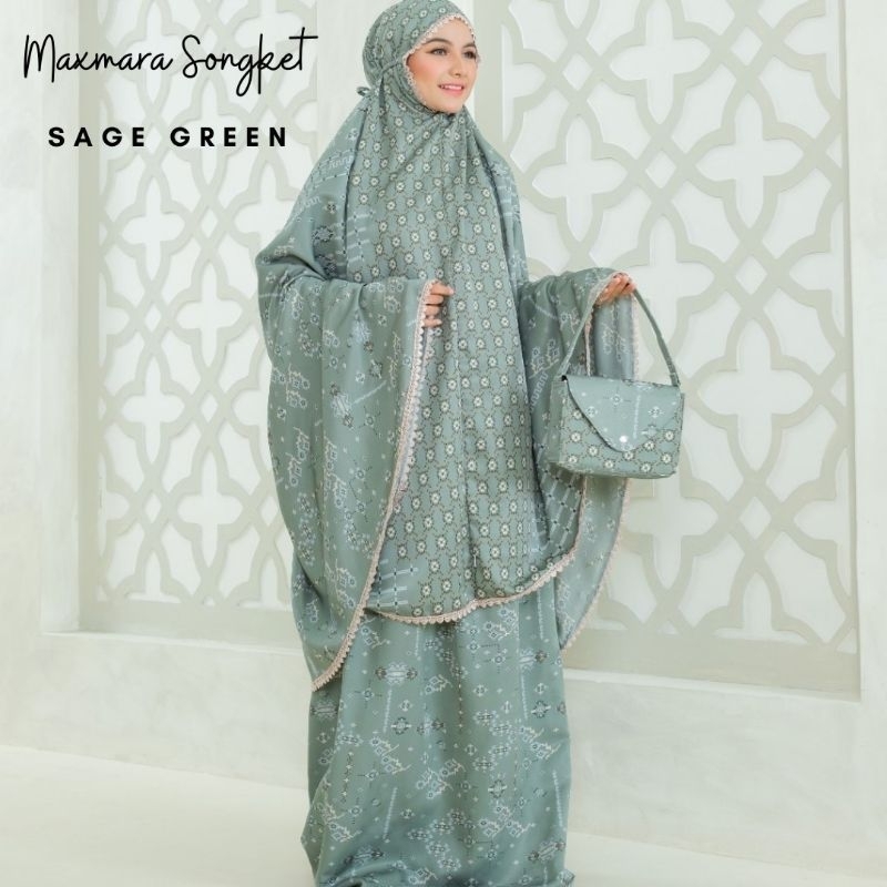 Mukena Couple Ibu Anak Maxmara Silky Songket 2in1