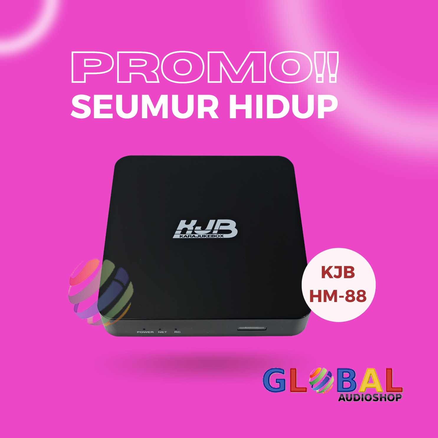 KJB HM88 HM-88 HM 88 Player Karaoke streaming media online Wifi - HITAM