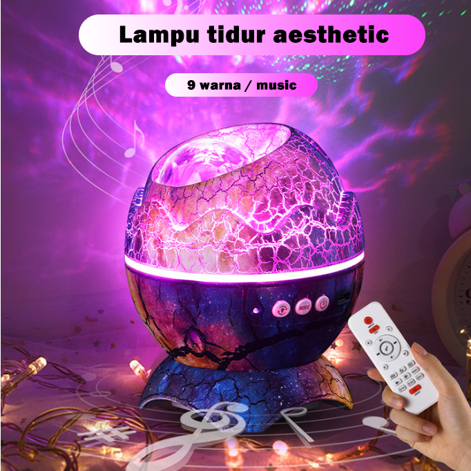 Lampu proyektor Kelihatan telur dinosaurus Lampu tidur aesthetic light malam bintang Night Light