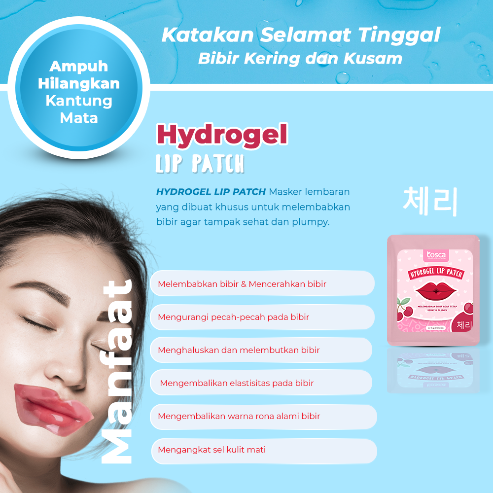 [Paket Bundling] Tosca Lip Scrub + Lip Patch Perawatan Bibir Sehat