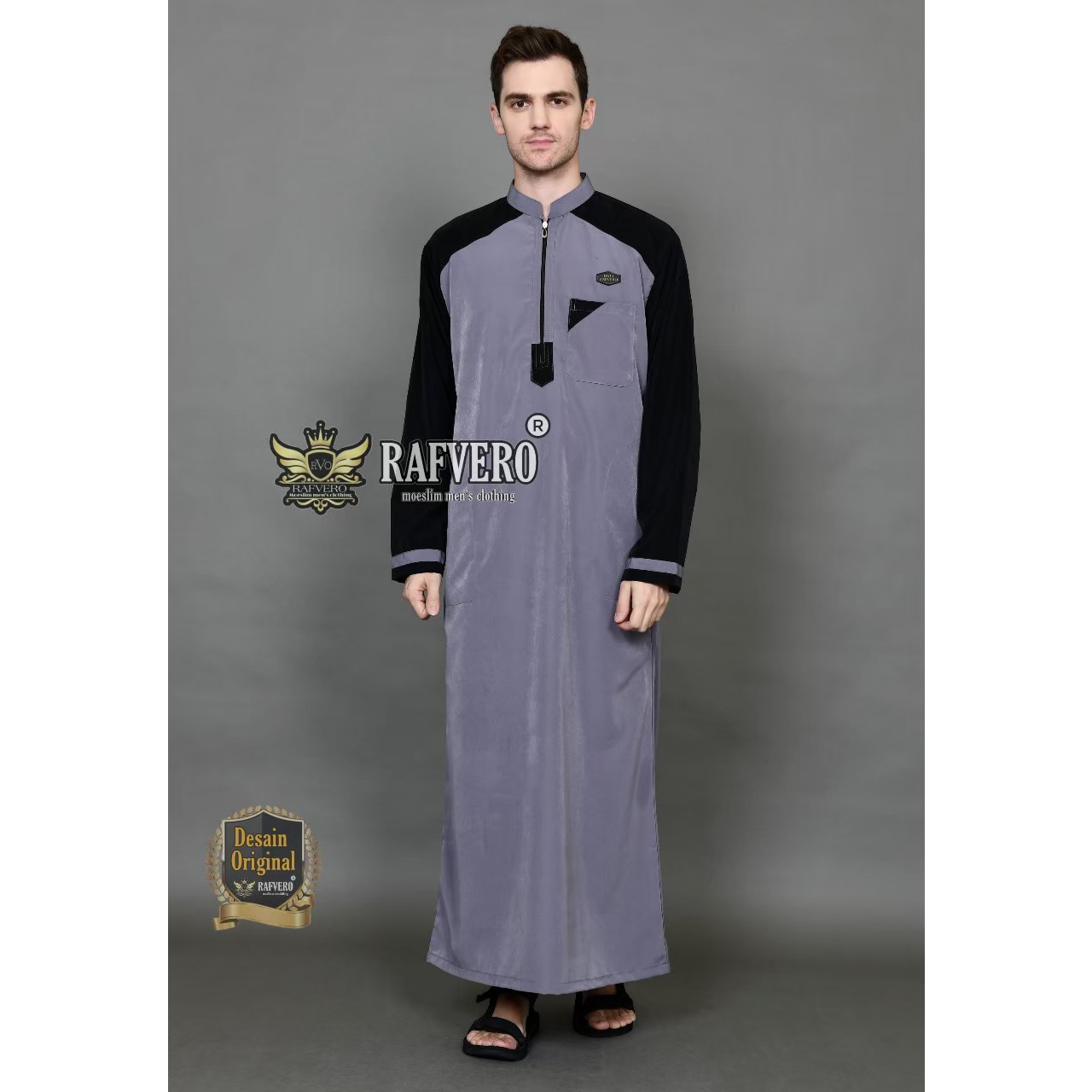 FM Jubah Gamis Pria Terbaru - BAJU JUBAH AL-JAM ORIGINAL RAFVERO BANDUNG - BAJU GAMIS POLOS KOMBINAS
