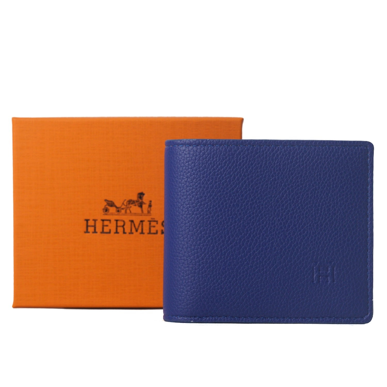 TOKOKOE - Dompet Pria Bahan Kulit Premium Import - H Togo Leather Royal Blue