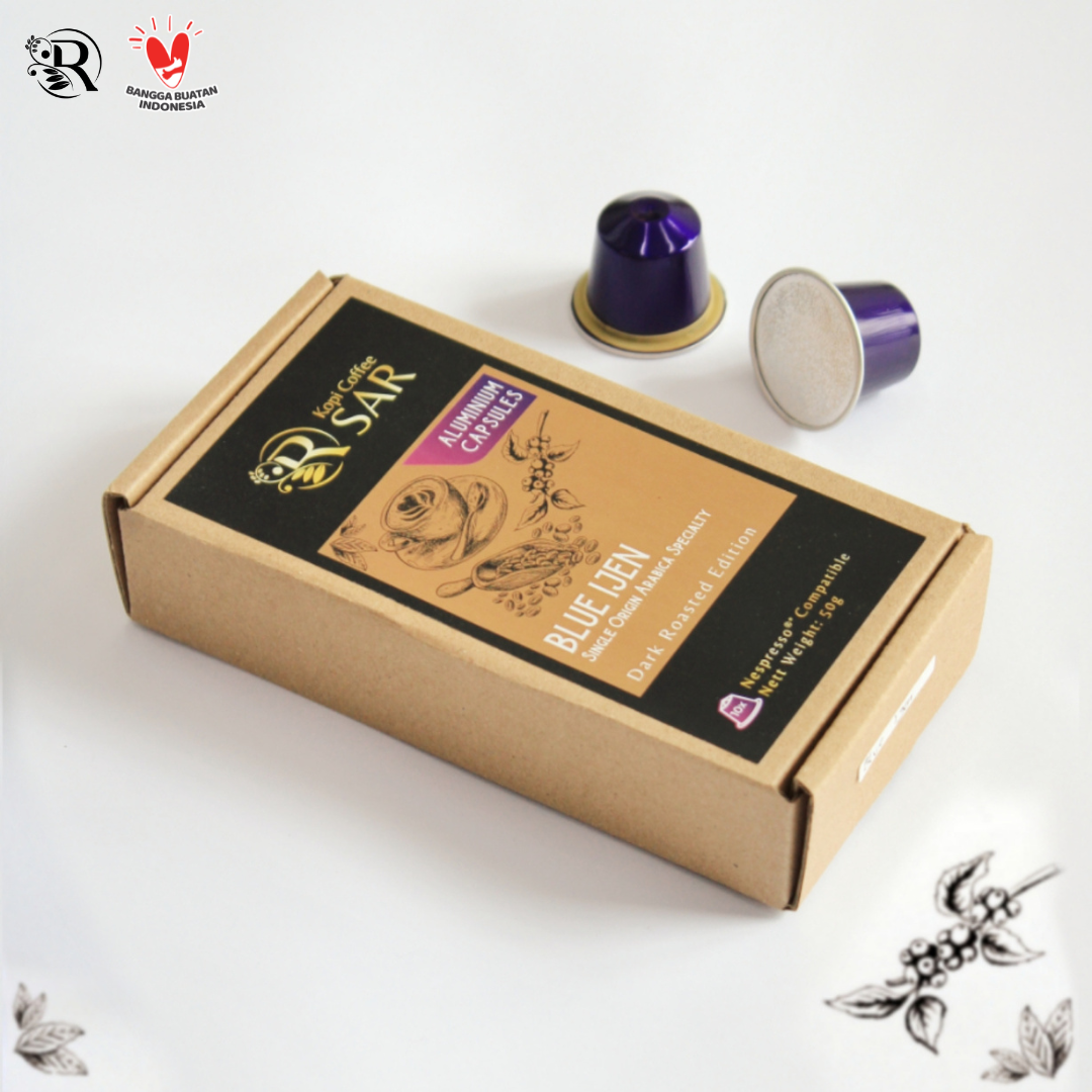 

Blue IJEN - Arabica Specialty Single Origin Nespresso Compatible Coffee Capsules Kopi Coffee SAR Kopi Kapsul untuk Mesin Nespresso