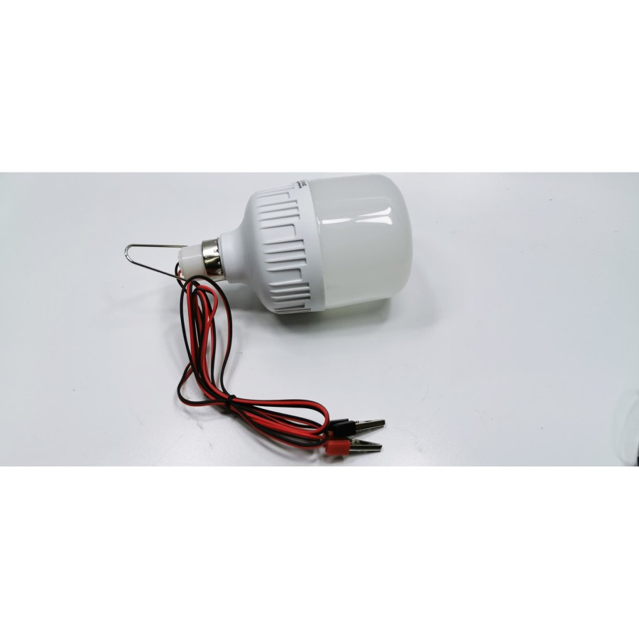 Lampu DC LED Lumment DC 15/20/25W Lampu Aki 12V Kabel Capit Accu