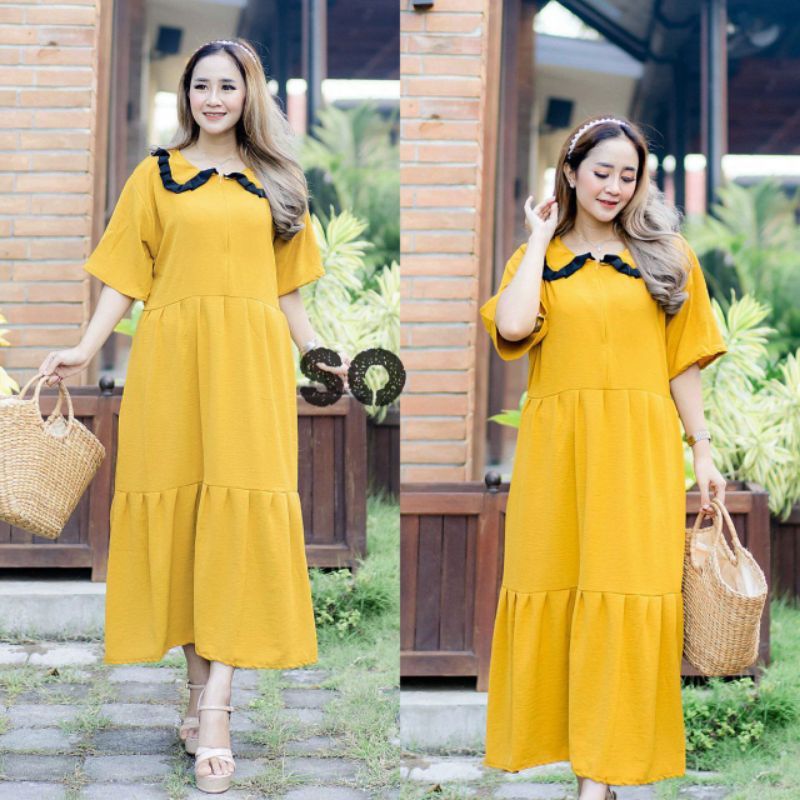 MEISYA DRESS - DRESS CRINKLE JUMBO BUSUI FIT TO XXL LD 120