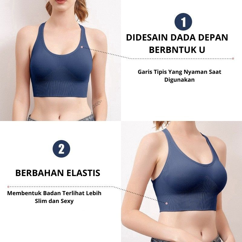 Sport Bra Tanpa Kawat Wanita Sport Bh Gym Bra Sport Bra Olahraga Wanita SR