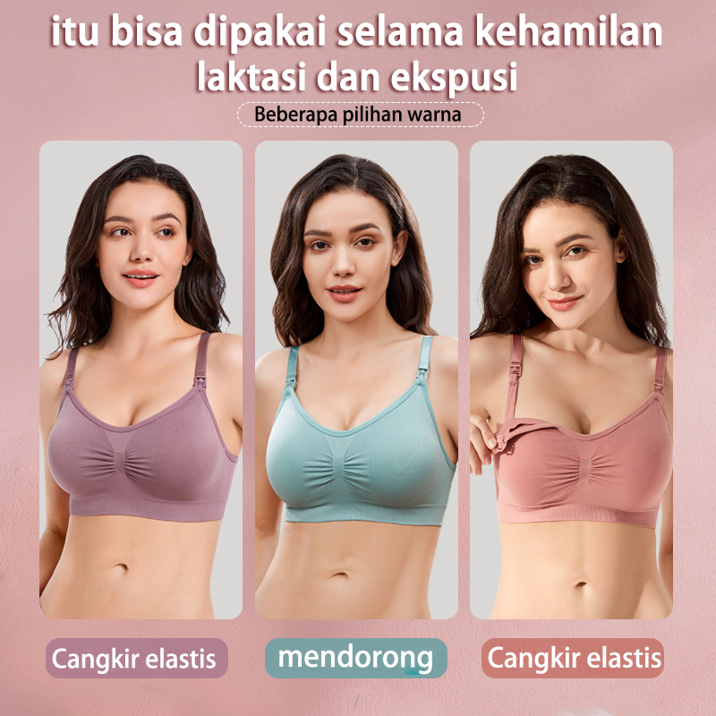 Bra Menyusui tanpa kawat sorex seamless jumbo maternity BH hamil katun busui Nursing ANGEL MOMMY 937