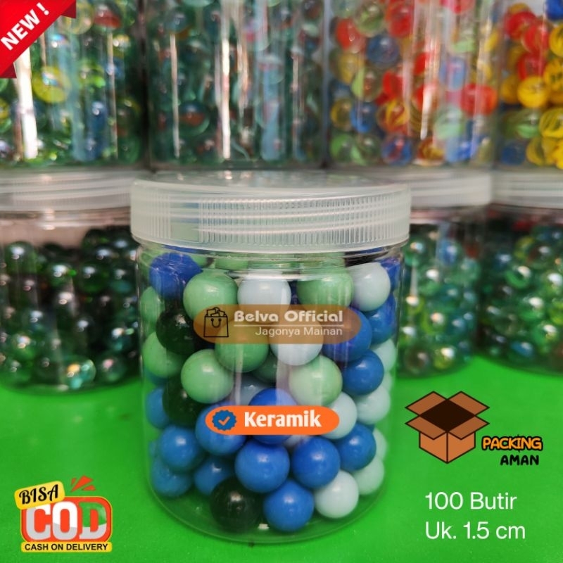 Mainan Kelereng Gundu Marbel Mainan Jadul  isi 100 pcs + kotak