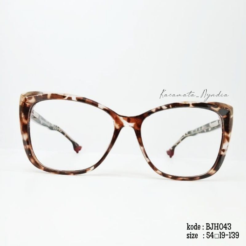 Nyndia - Kacamata Kotak Semi Cat Eye Premium JH043
