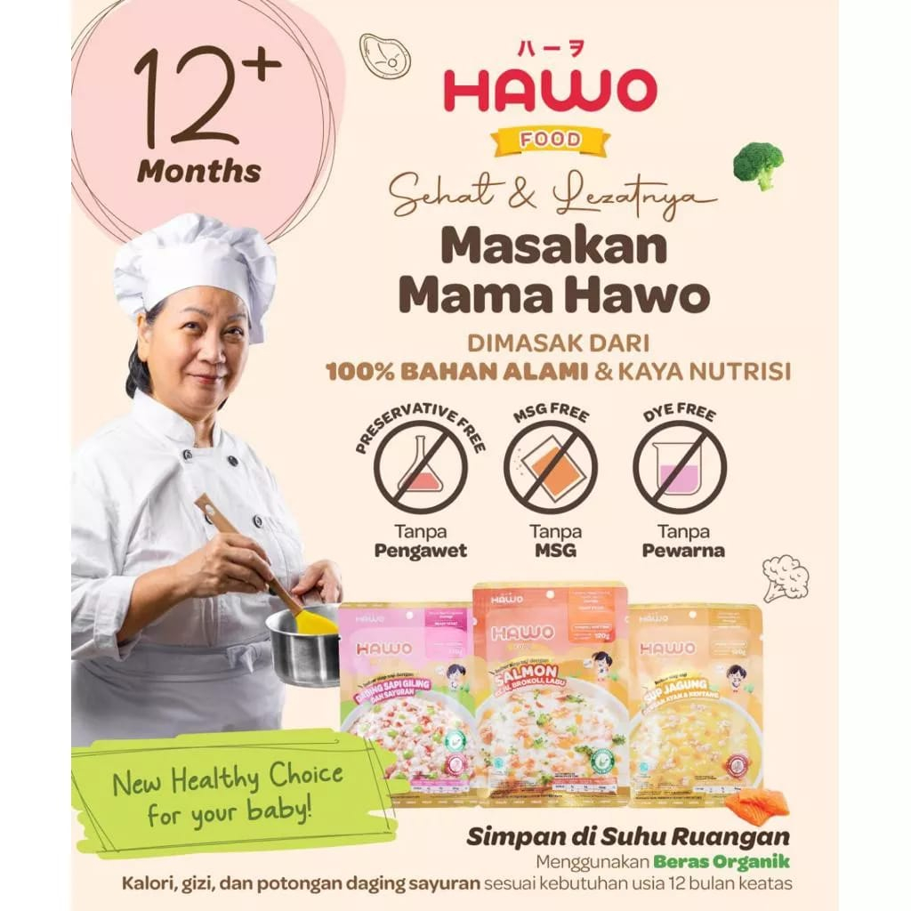 Hawo Food - Makanan Bayi Ready To Eat / MPASI 12 Bulan+ 120g