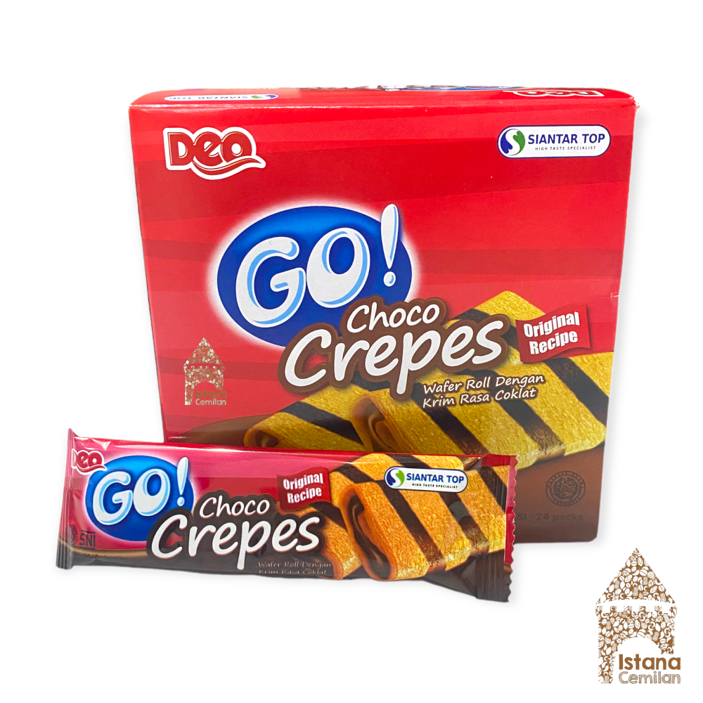 

Go Choco Crepes Wafer Roll Krim Cokelat (isi 24 pcs)