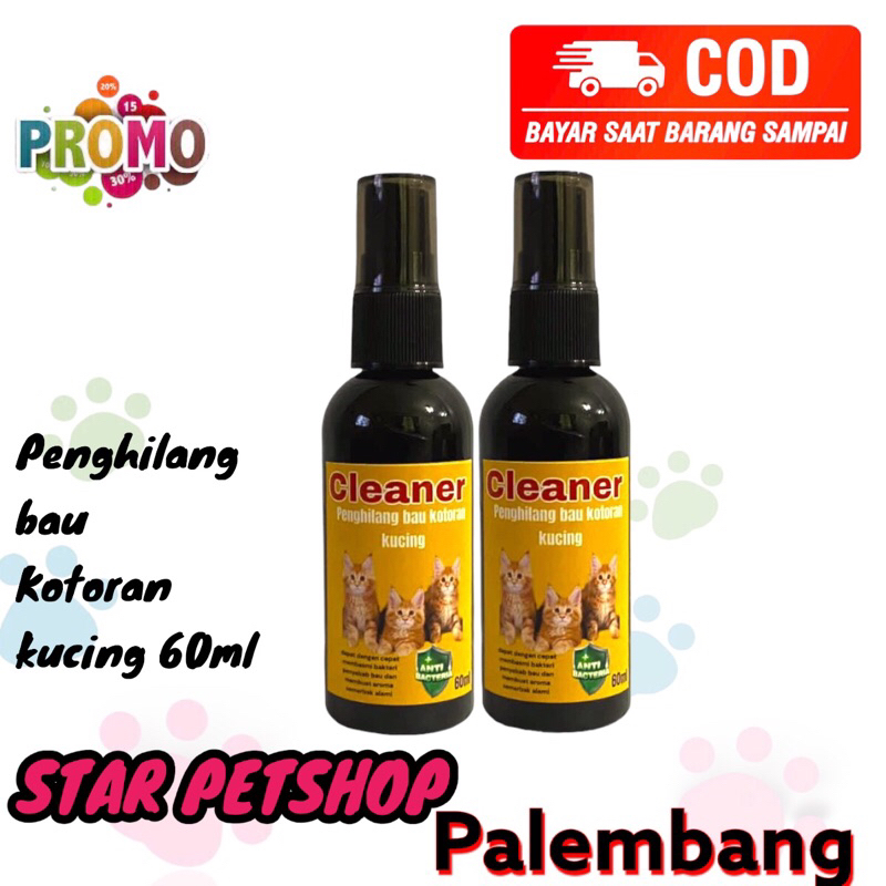 Penghilang Bau Pesing Kucing CLENER di kotoran dan lantai 60ml