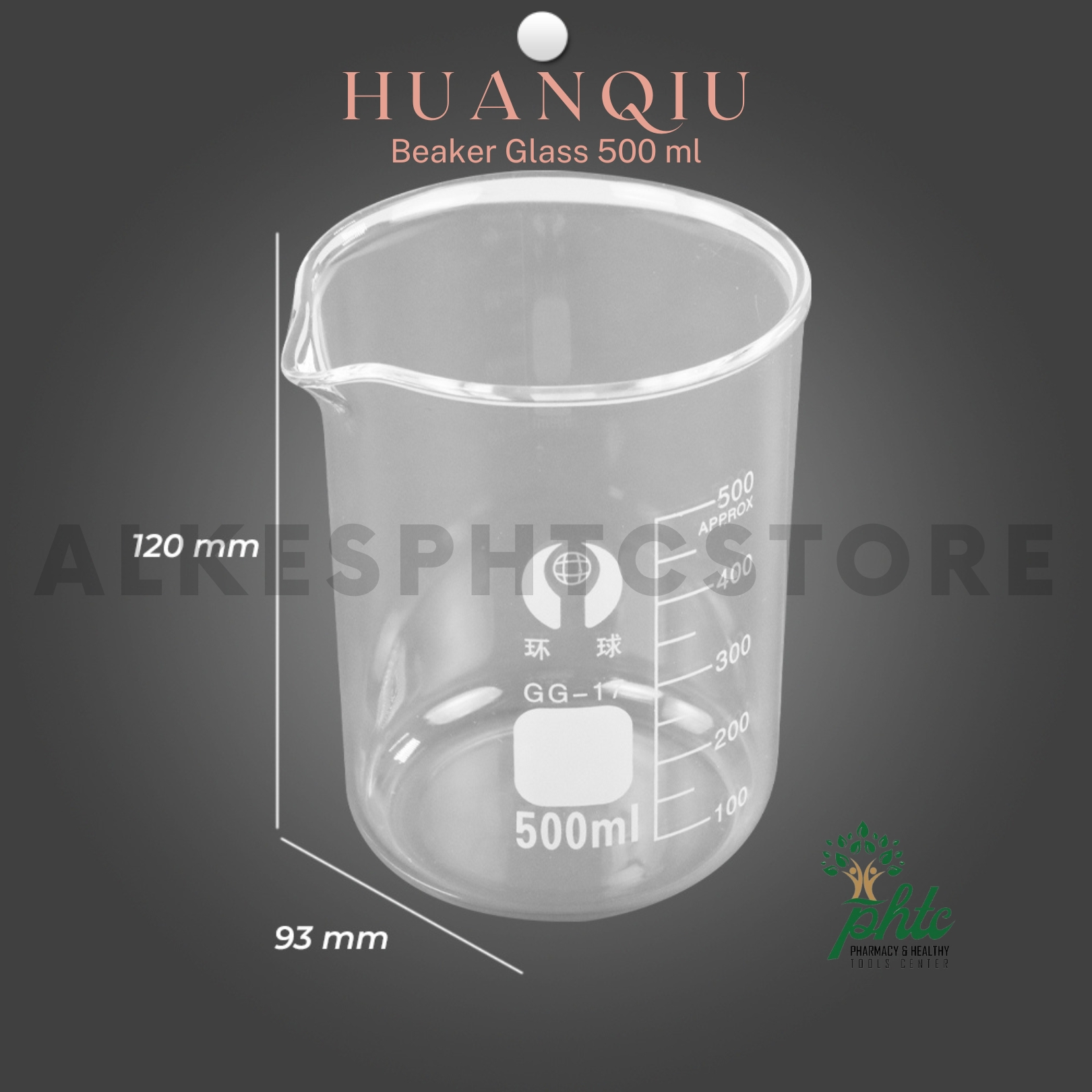 HQ Beaker Glass 500ml - Kaca