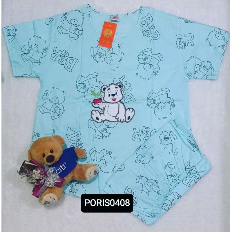 Baju Tidur HOKI Katun wanita Celana 3/4 (bear)