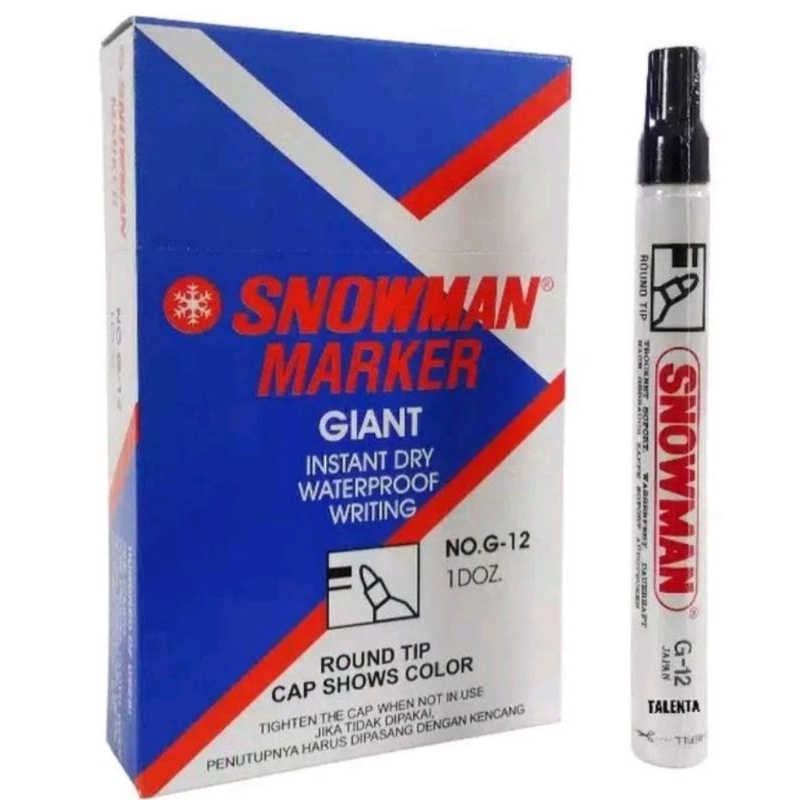 

Spidol Permanent SNOWMAN G 12 (per 1 Pcs)