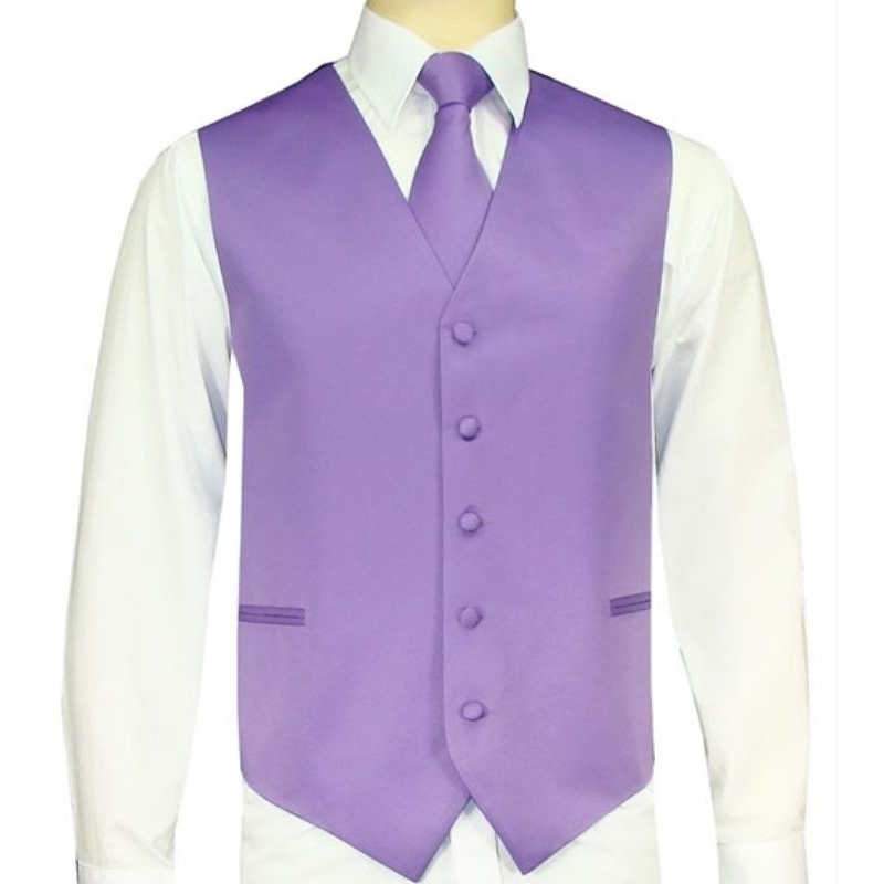Rompi Formal Pria Lilac  - Vest Pria Dalaman Jas