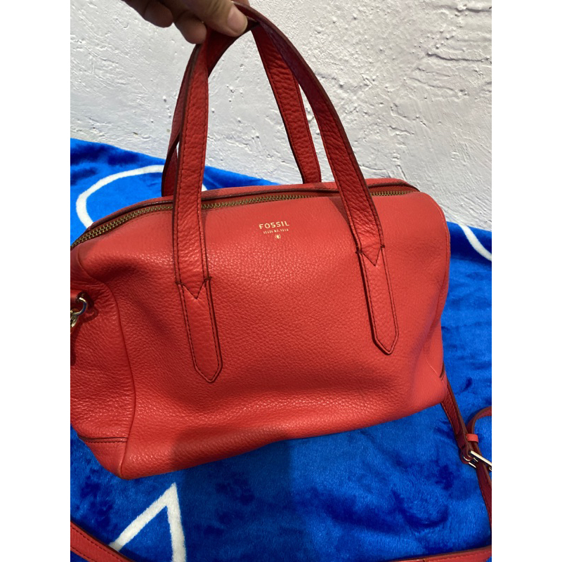 Fossil Sydney Satchel Red