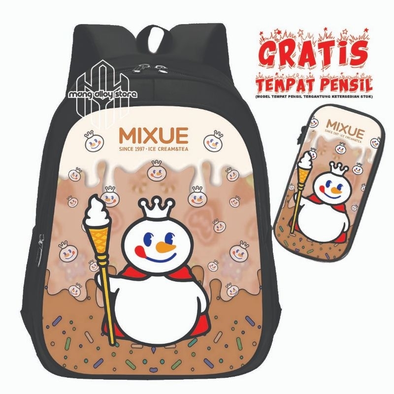 Tas mixue/Tas sekolah anak mixue/Tas tk/Tas SD/Tas ransel anak.