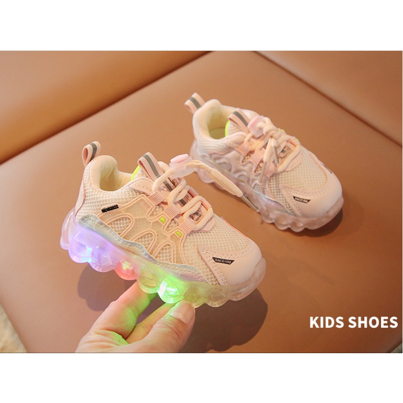 SEPATU ANAK LAKI-LAKI SNEAKER LAMPU LED SIZE 21-30 LED KIDS 2022