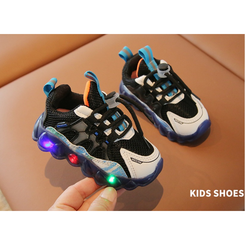 SEPATU ANAK LAKI-LAKI SNEAKER LAMPU LED SIZE 21-30 LED KIDS 2022