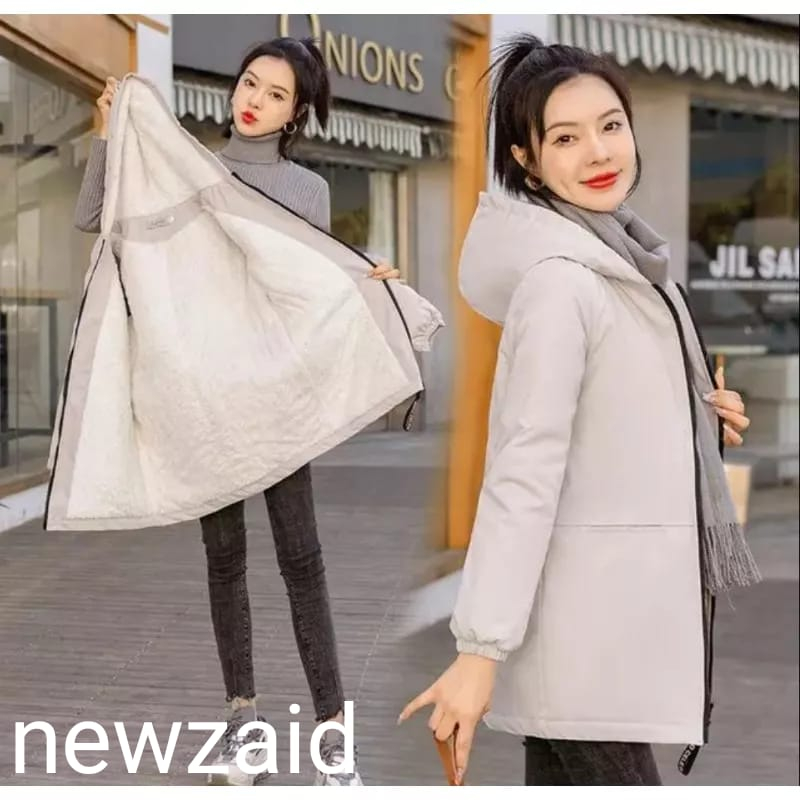 JAKET BULU WANITA/JAKET MANTEL WANITA MUSIM DINGIN