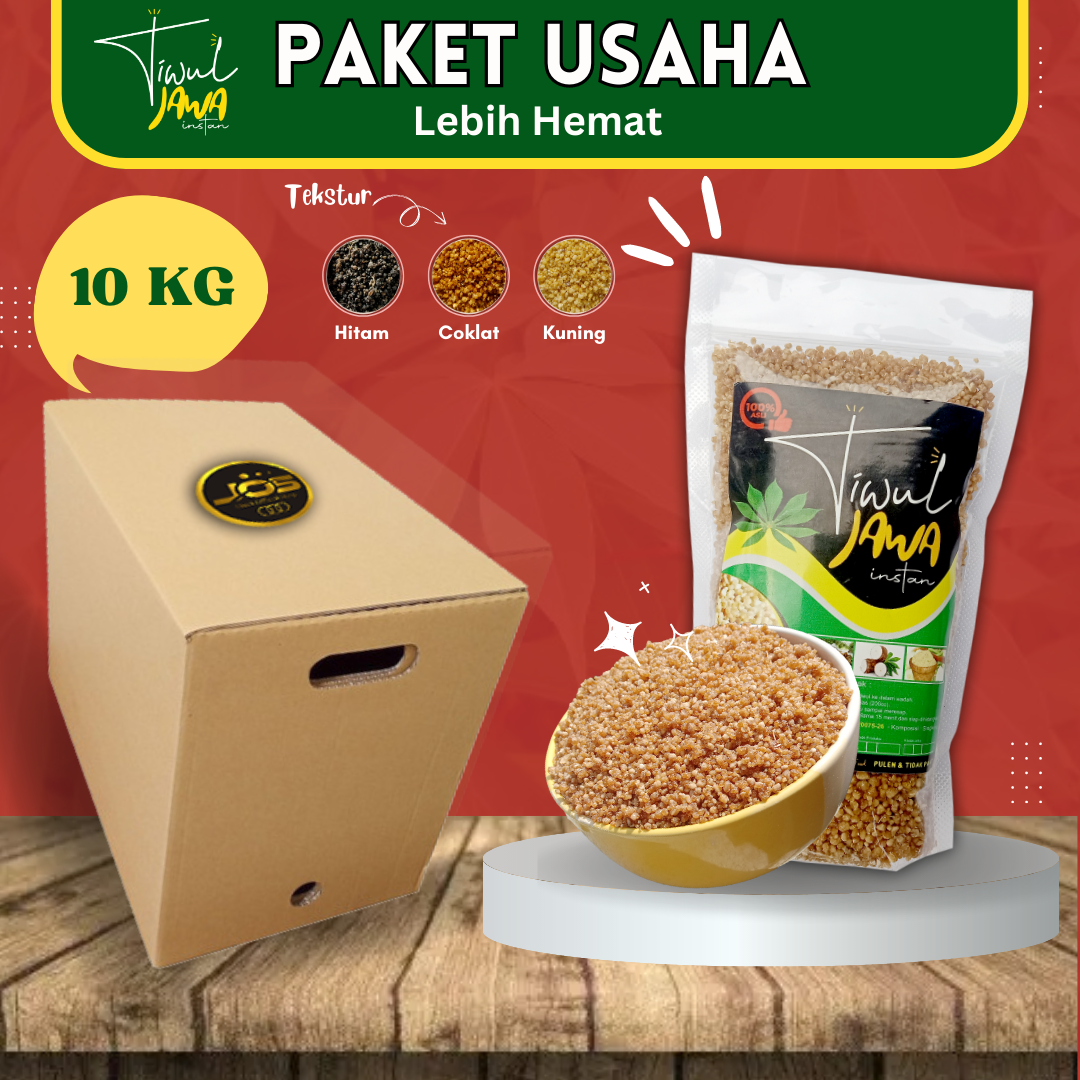 

Tiwul Instan 10 kg Pulen Tidak Pahit 100% Premium