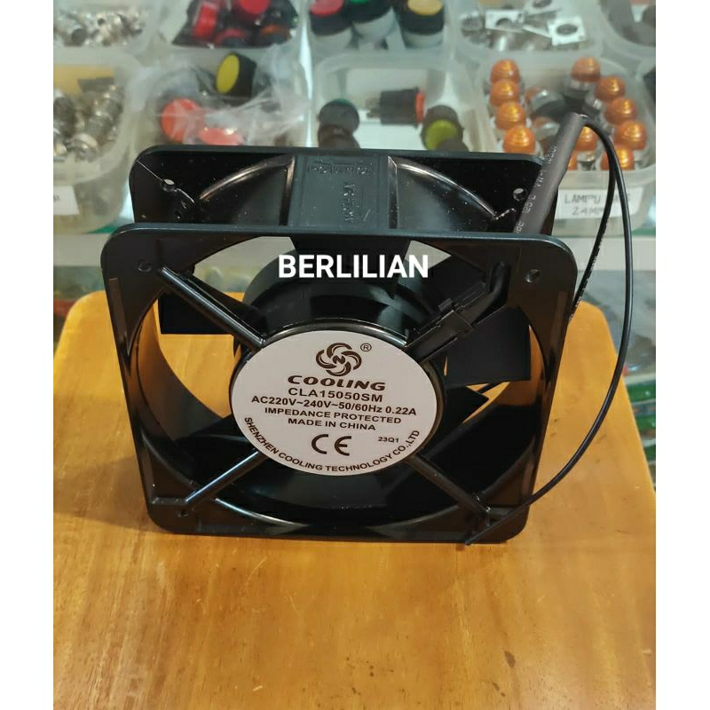 FAN AC 220V 15CM Merek COOLING Ball BEARING Made in China KIPAS FAN