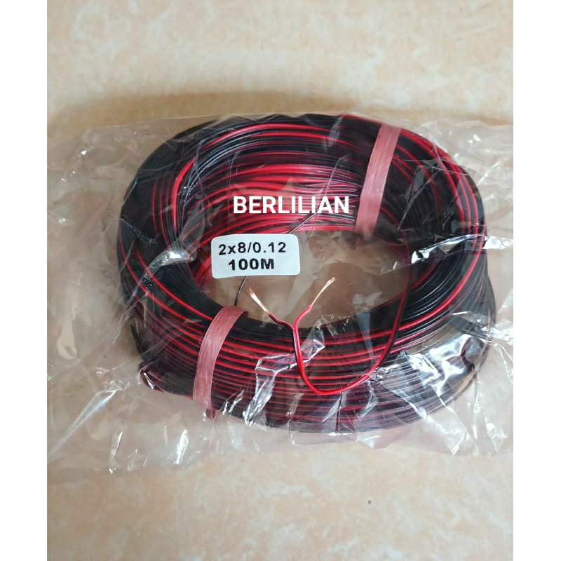 KABEL 2 X 8 SERABUT TEMBAGA FULL 1ROL PANJANG 100METER