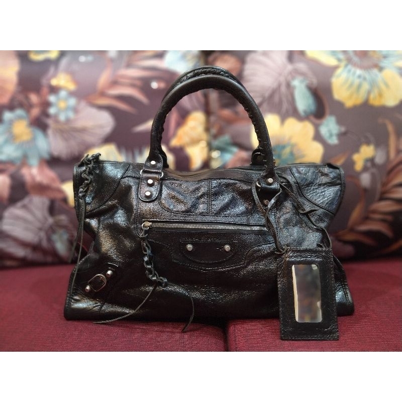 Tas wanita Balenciaga spedy kulit asli balen preloved
