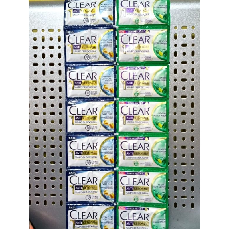 clear shampo renteng isi 12 sachet/shampo clear sachet