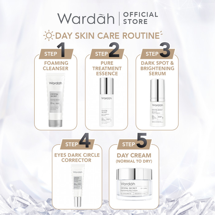 Wardah Crystal Secret Foaming Cleanser with Natural AHA+PHA 100ml | Sabun Cuci Muka