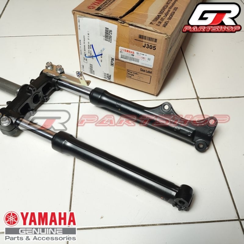 segitiga + shokbreaker set depan hitam mio smile soul fino ori ygp original yamaha shok breker shokbreker segitiga garpu