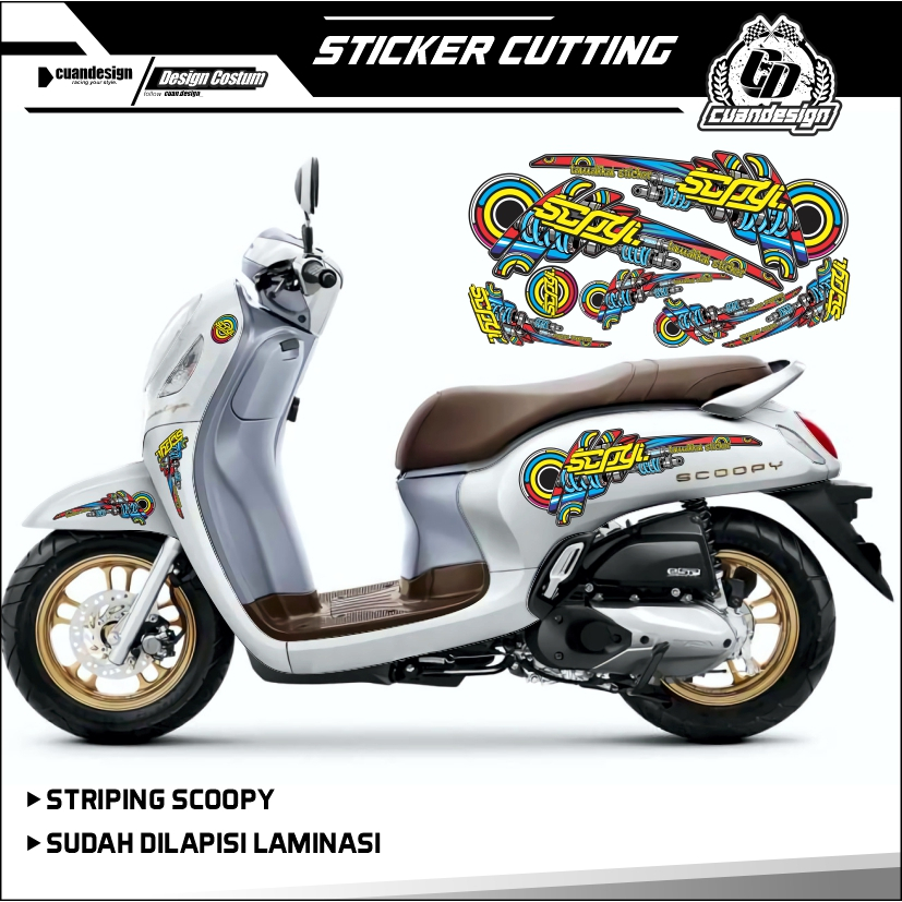 DECAL STICKER STRIPING VARIASI SCOOPY R / SCOOPY CARBU 2010 / SCOOPY KARBU 2011 / SCOOPY KARBU 2012 