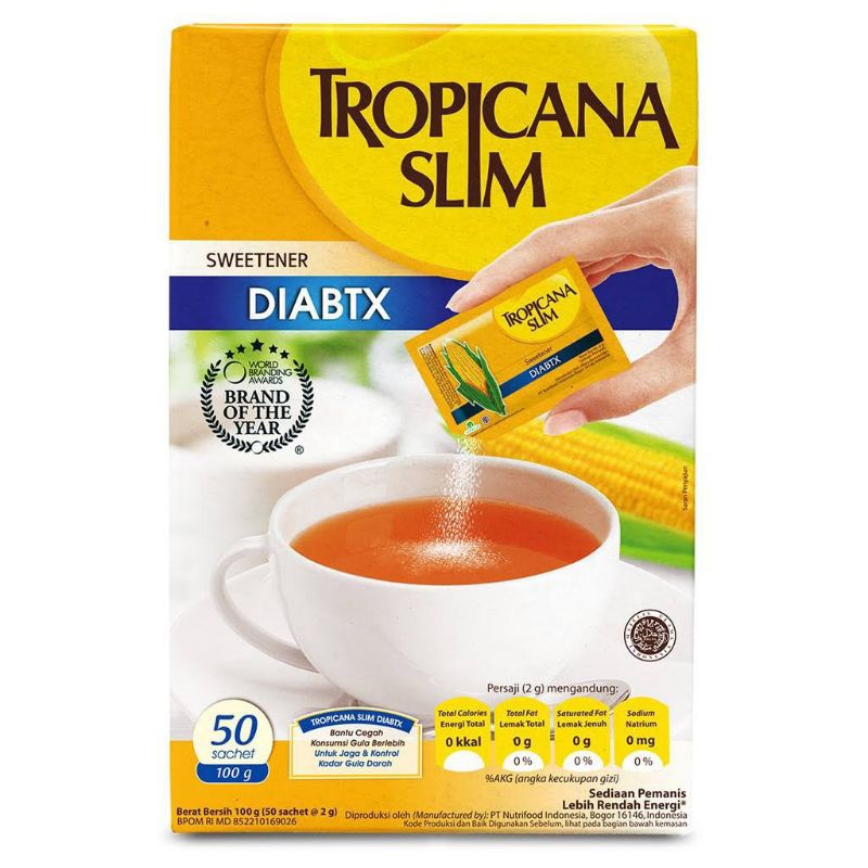 

tropicana slim pemanis buatan diabx isi 50 sachet