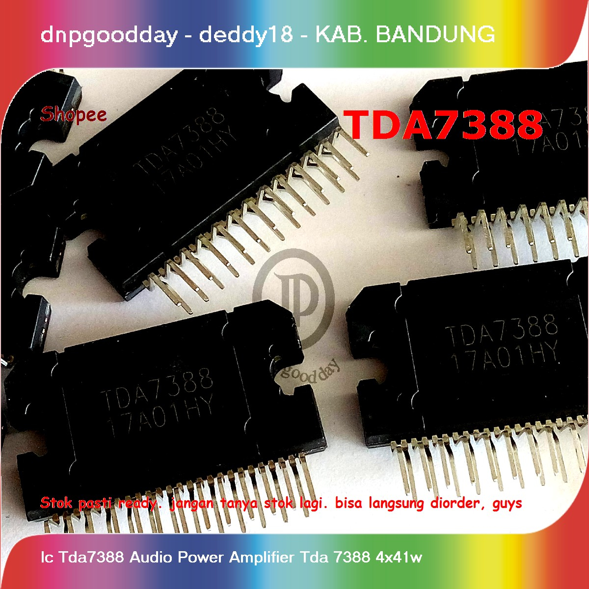 Ic Tda7388  Audio Power Amplifier Tda 7388 4x41w