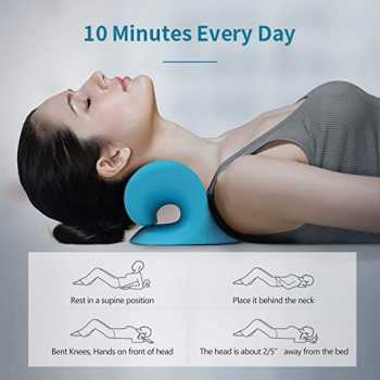 Bantal Alat Relaksasi Leher Tulang Belakang Neck Pillow Relieve Pain / Bantal Pijat Leher Punggung Anti Pegal Pusing Stress Bentuk C-Rest Pillow / Pereda Sakit Neck Relaxer Tulang Belakang Massage Safety Portable / Bantal Kesehatan Leher Buat Tidur Latex