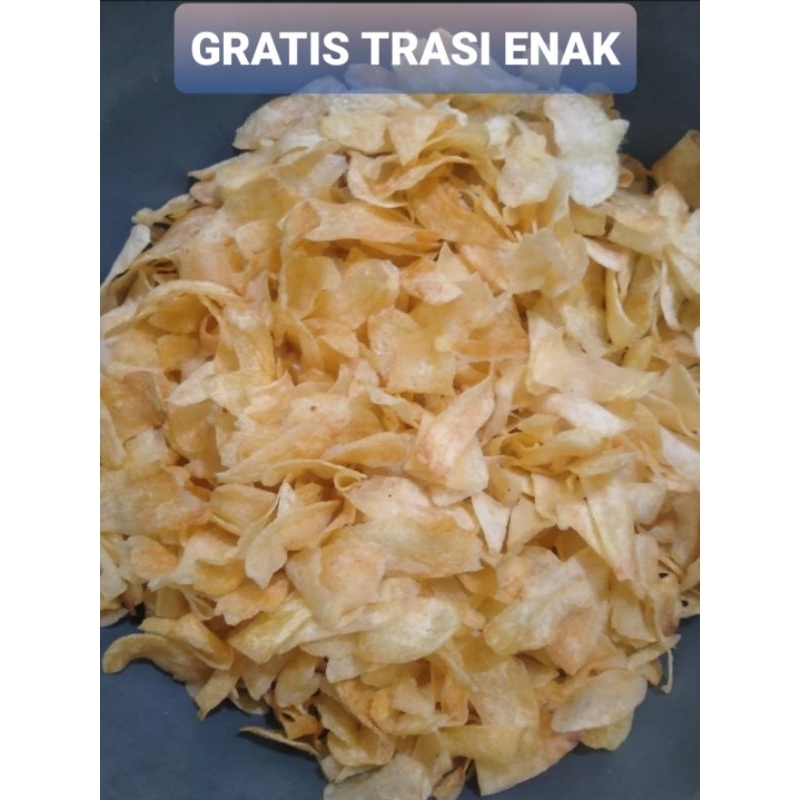 

Keripik Kentang Jagung Bakar 250 gram ENAK GRATIS Terasi khas Cirebon