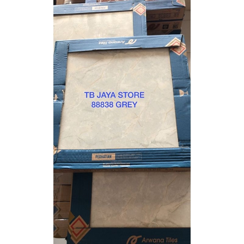 KERAMIK LANTAI KILAP 40x40 ARWANA AWAN AWAN GREY 88838