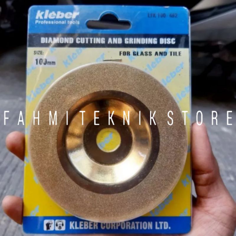 Kleber mata gerinda poles dan bevel kaca, granit marmer 4 inch mata gerinda potong dan poles