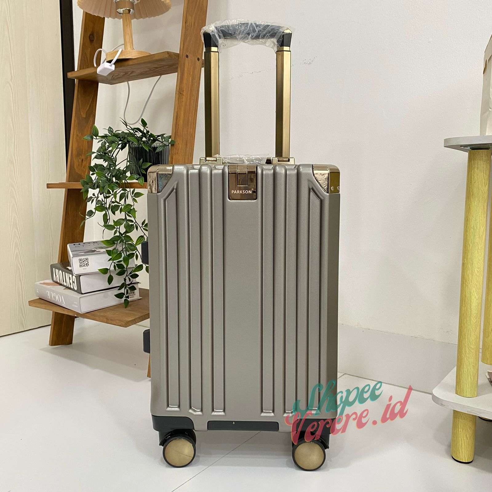 Koper Parkson AKIO Series 18 Inch Size Koper Cabin TSA Lock Frame Aluminium SuitCase Koper Anti Pecah