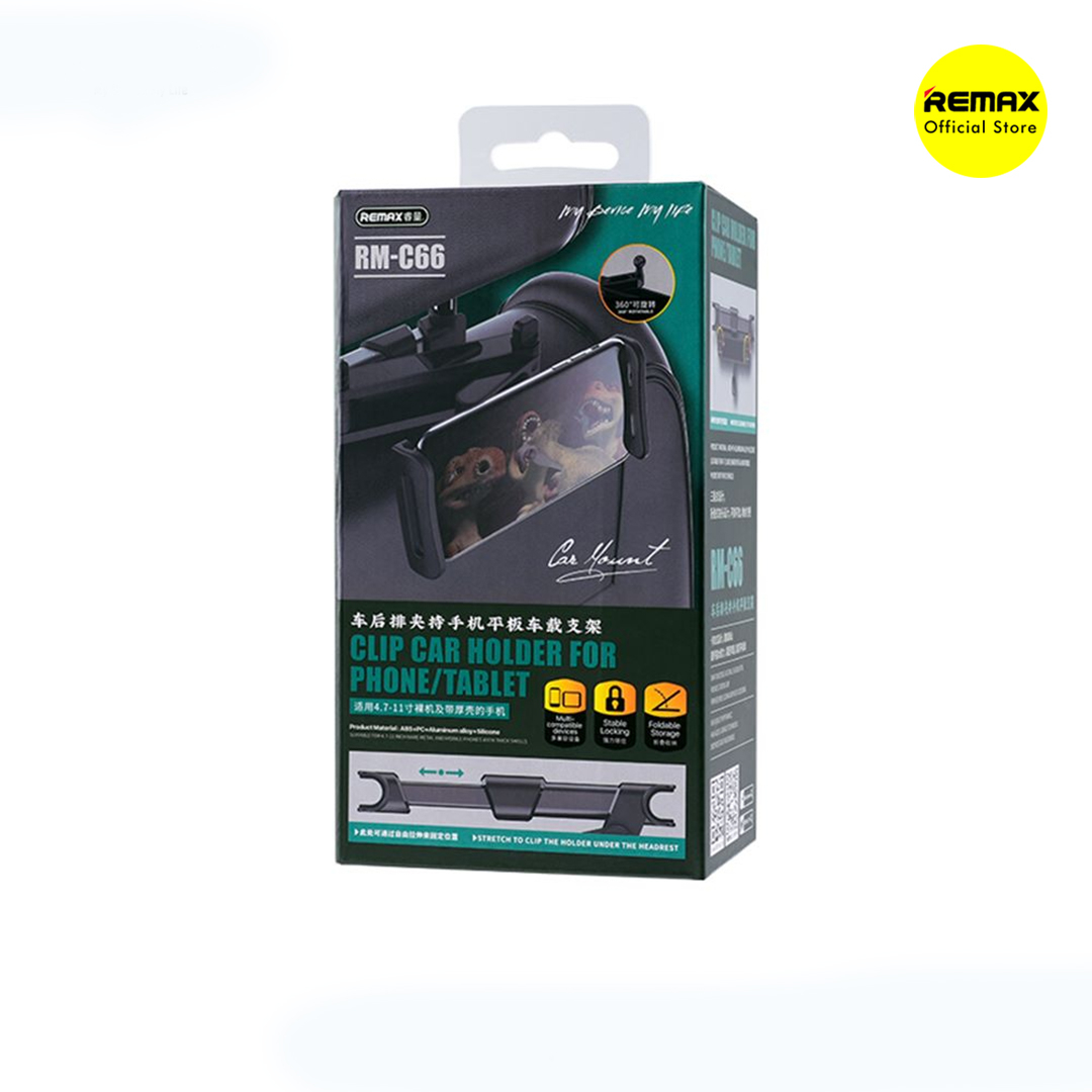 REMAX RM-C66 Car Holder upto 11 Inch Foldable Storage Stable Locking