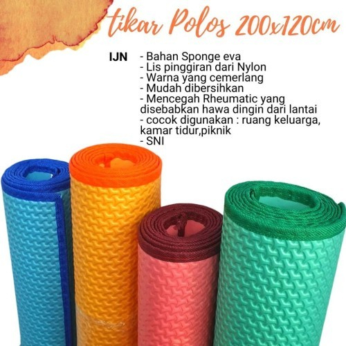 Tikar Spon Karpet Gulung Bahan Sponge Eva 120 x 200cm - Alas Sajadah Karpet Piknik