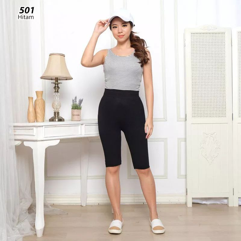 New - Celana Pendek Yoga Legging Celana Olahraga Wanita High Waist Yoga&amp;Running Sport legging 3/4