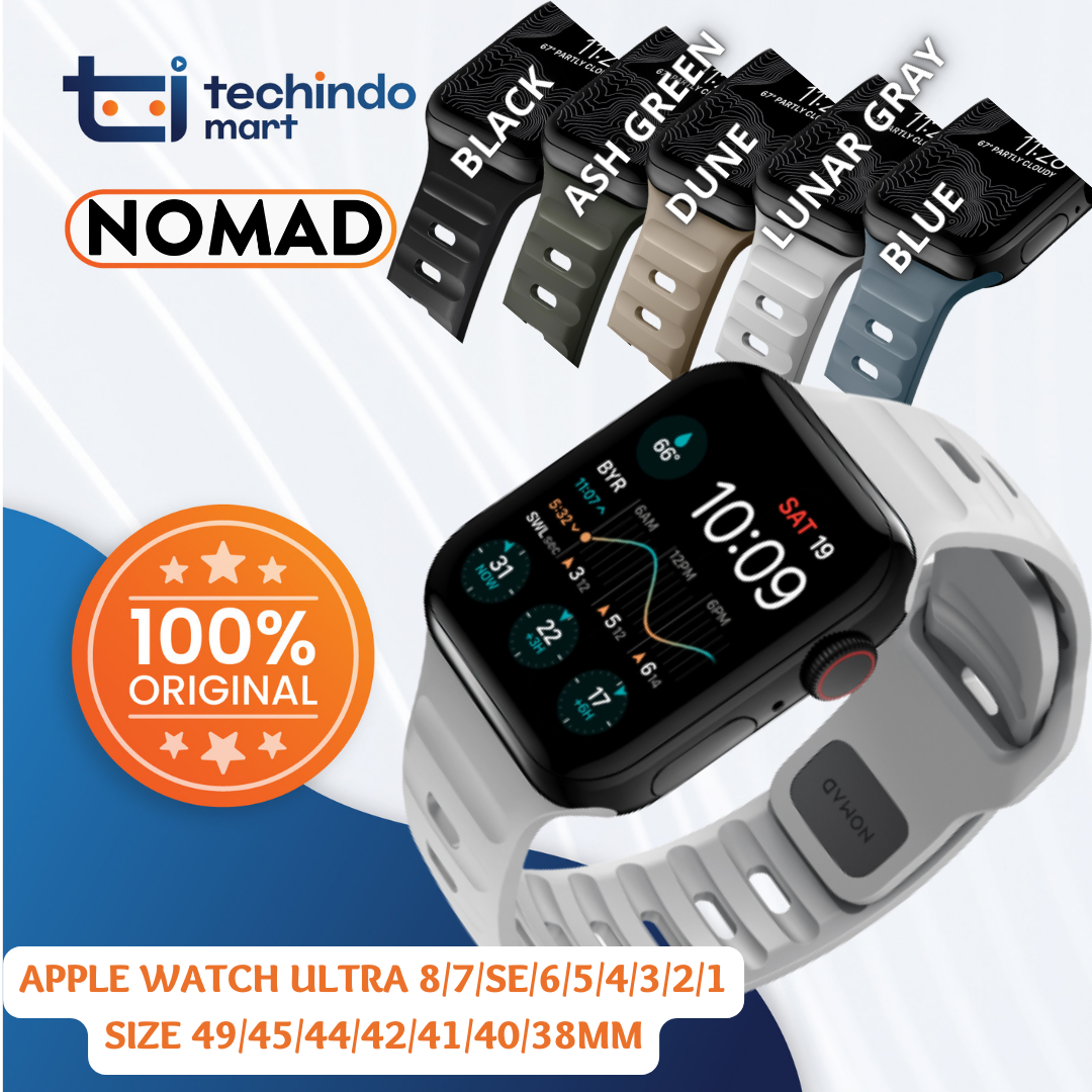 Strap Apple Watch Ultra/8/7/6 49/45/44/42 41/40/38mm Nomad Sport Rubber Soft Band