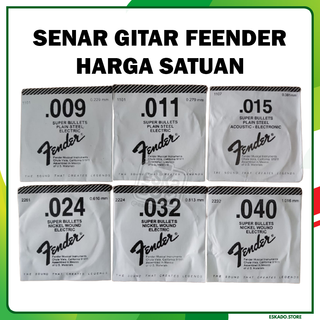 Senar Gitar Fender String / Senar Gitar Fender Satuan