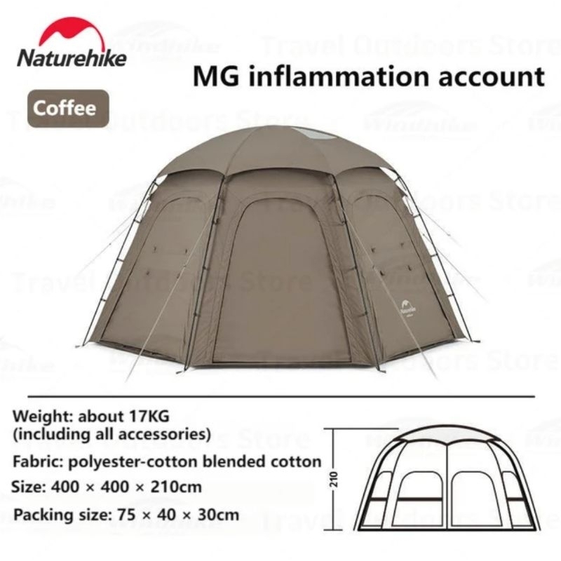 TENDA MG FIRE NATUREHIKE CNH22ZP032 / TENDA DOME CAMPING