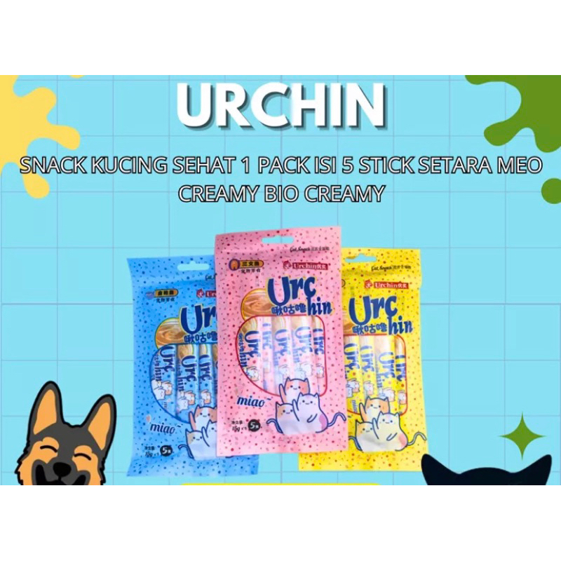 ISI 5pcs | URCHIN Snack Kucing Creamy Treats